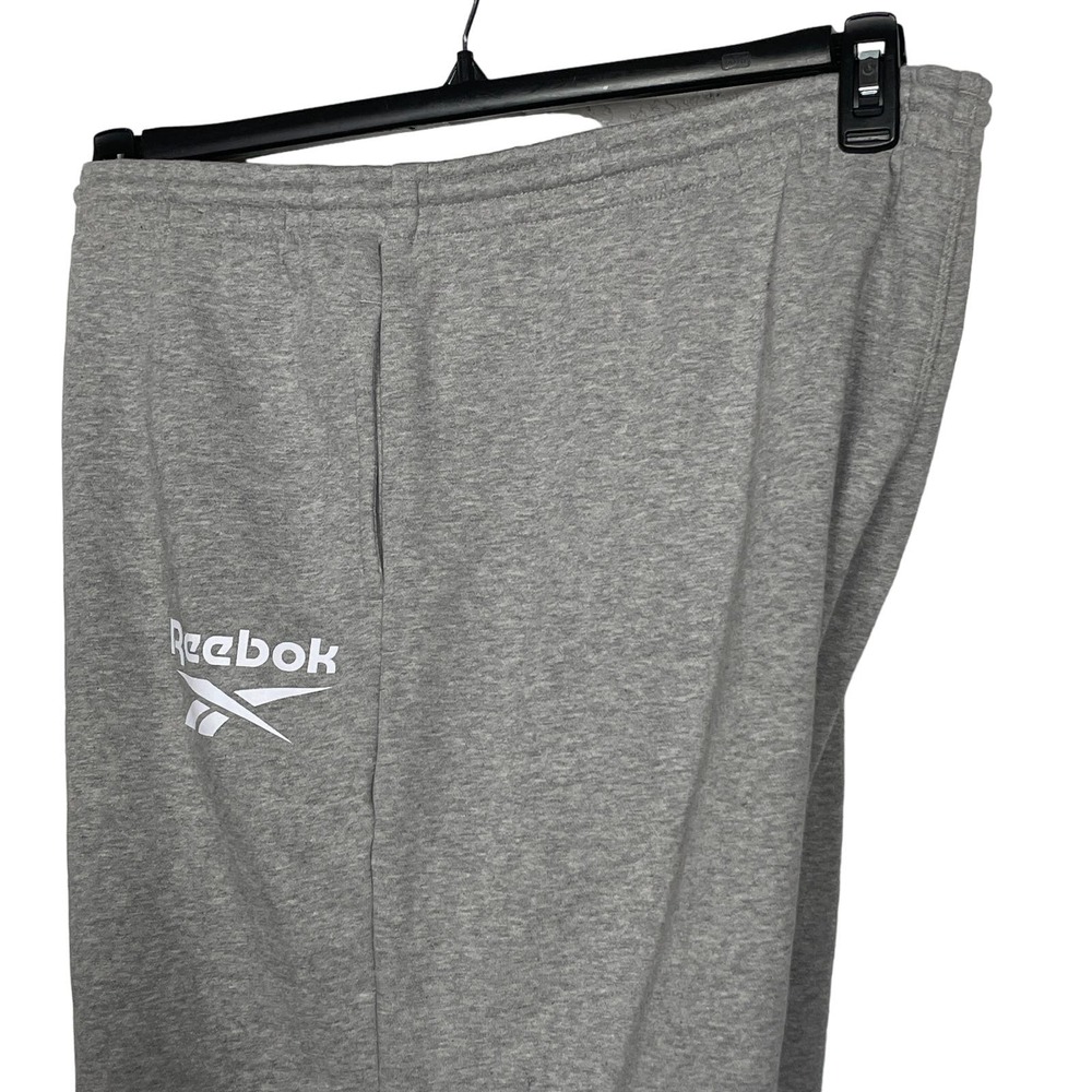 Reebok Plus Size Identity Logo Fleece Joggers Grey 3X - Picture 5 of 8